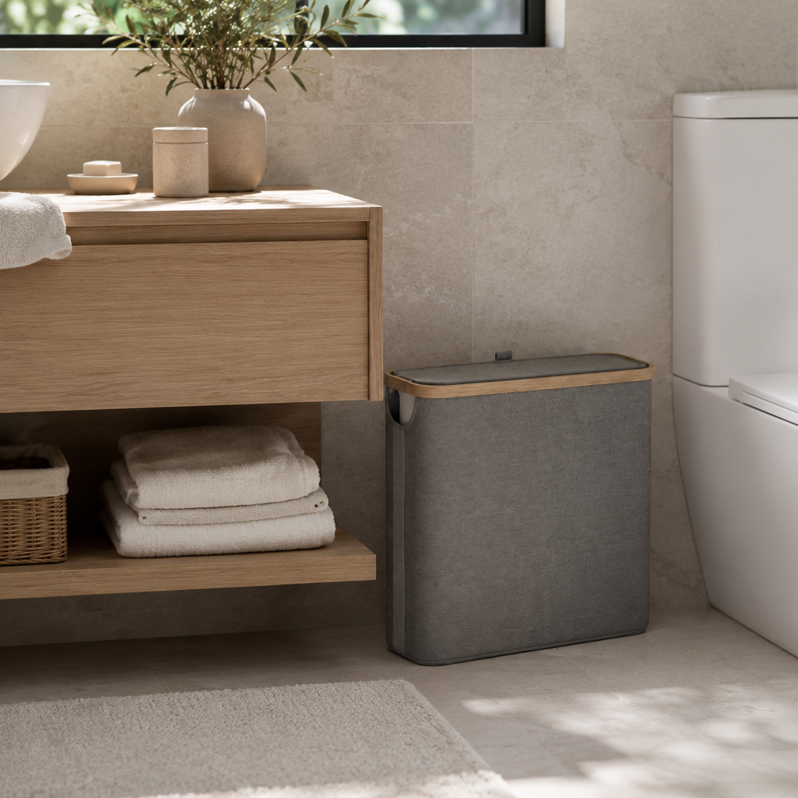 Slim Toilet Paper Storage Basket