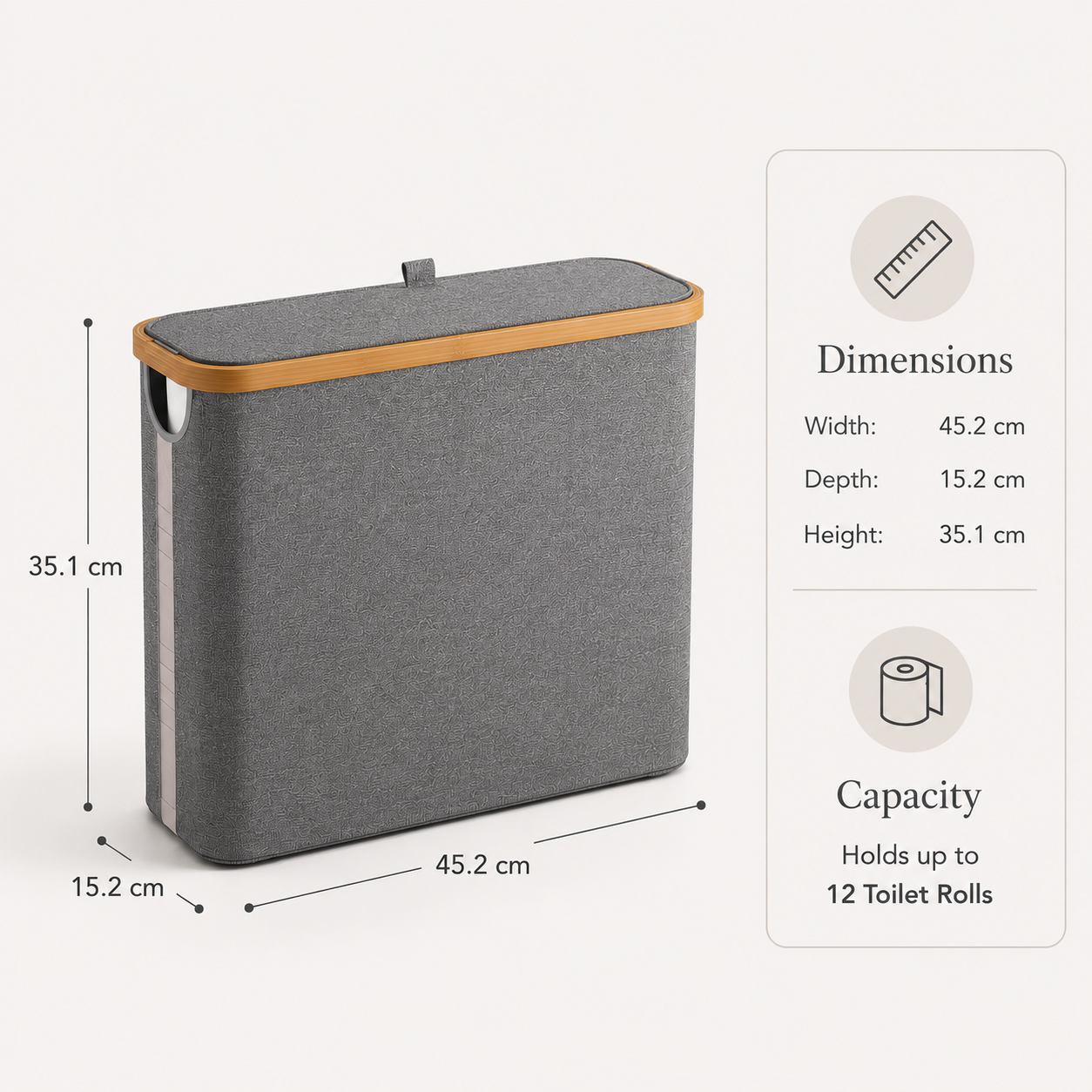 Slim Toilet Paper Storage Basket